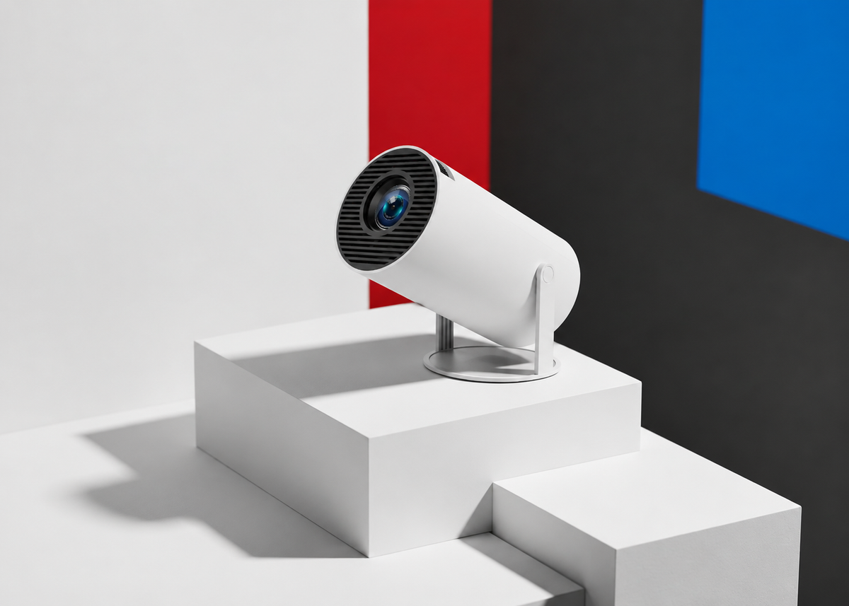 Skycast Portable Projector with a modern minimalistic design
